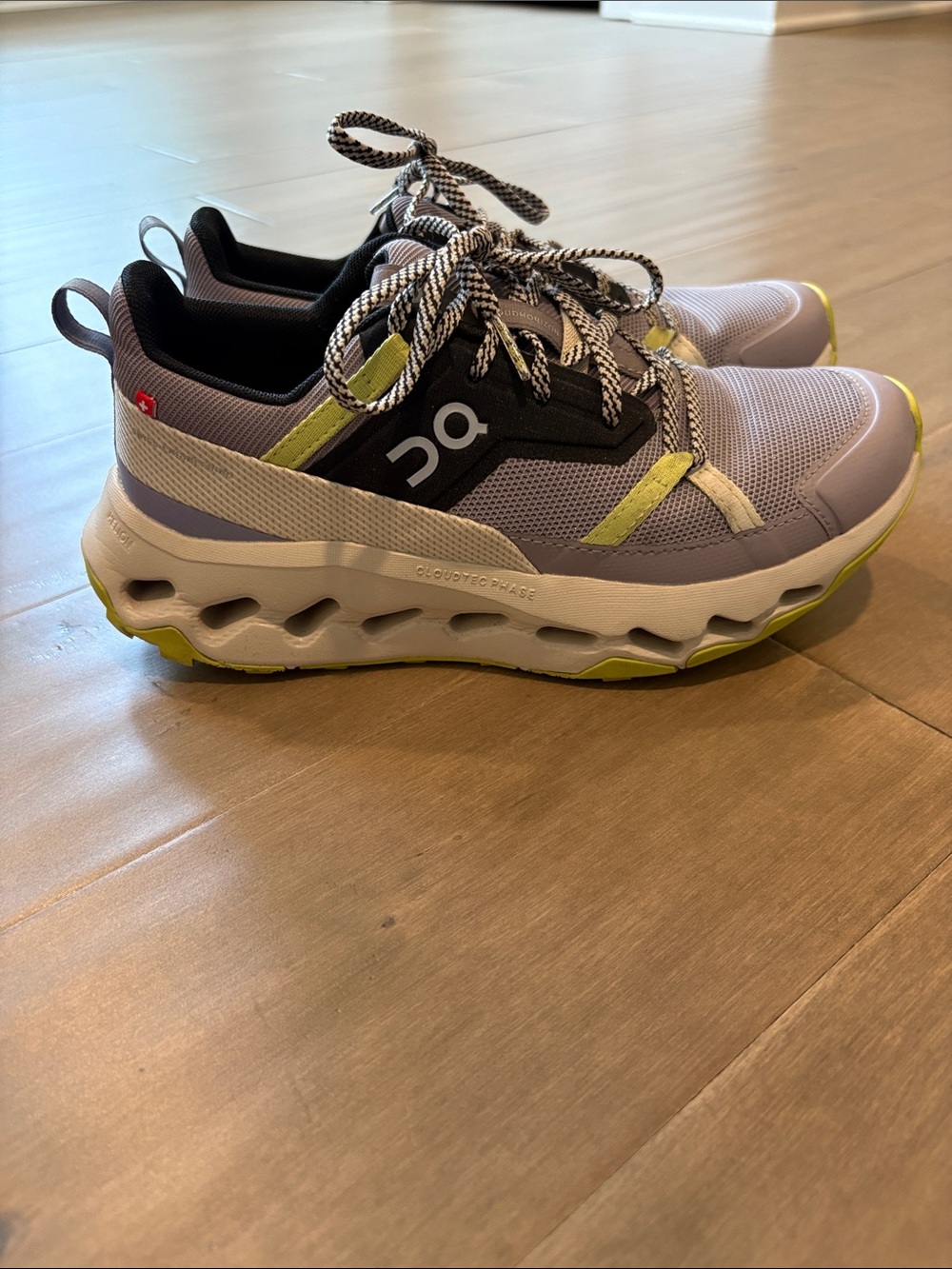 On Running Lavender and Lime Athletic Sneakers